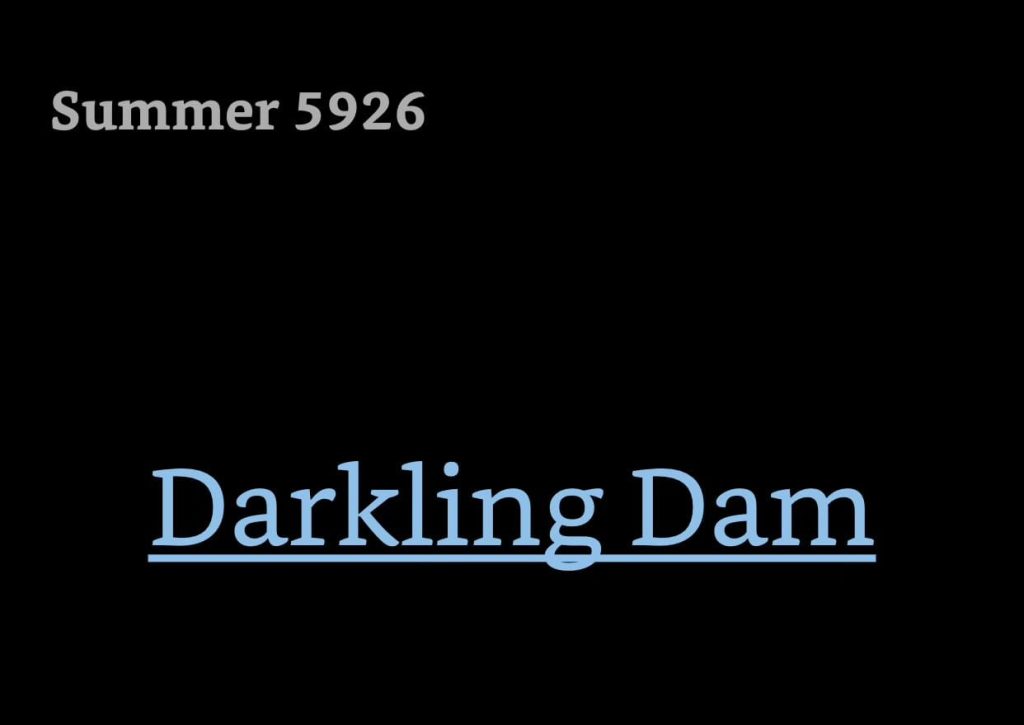 Kindle screenshot. Text reads:

Summer 5926
Darkling Dam