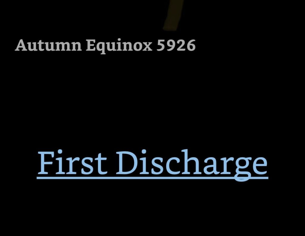 Kindle screenshot. Text reads:
Autumn Equinox 5926
First Discharge