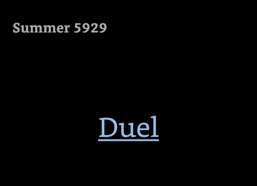 Kindle screenshot. Text reads: Summer 5929 Duel