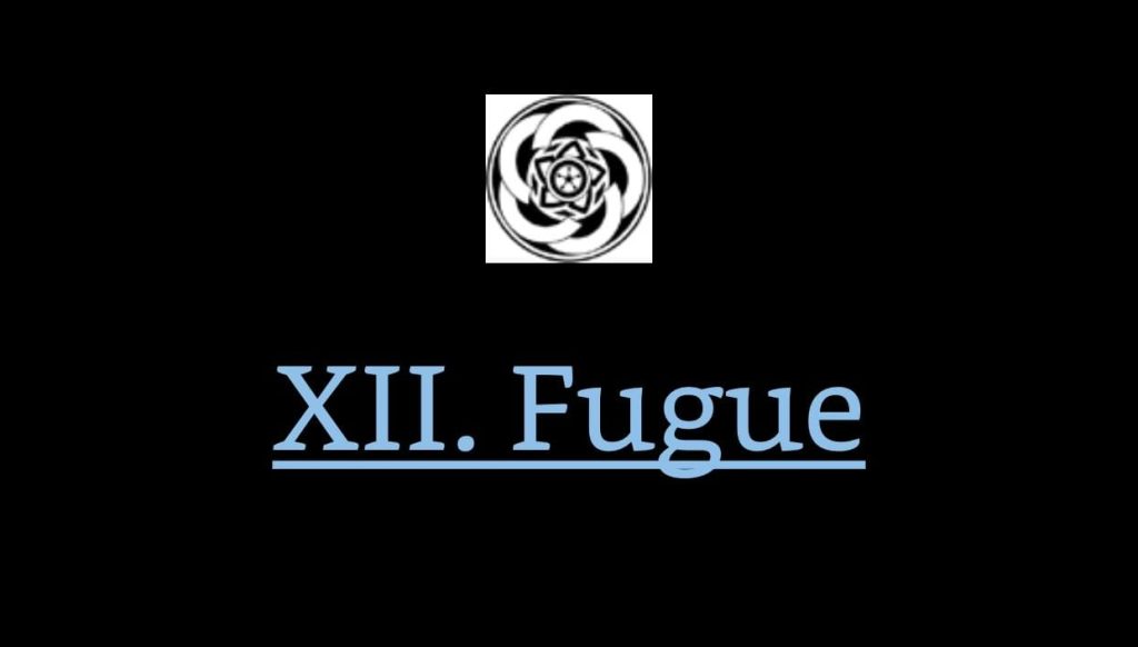 Kindle screenshot. Text reads: 

[chapter header icon]

XII. Fugue